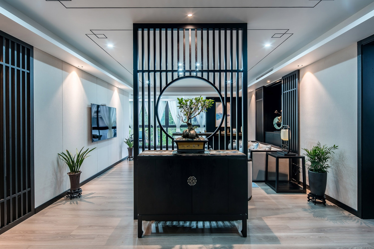 新中式风格家装设计室内装修效果图-玄关 新中式风格家装设计室内装修效果图-玄关