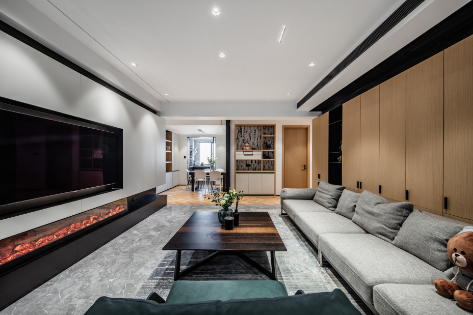 现代风格室内家装案例效果图-客厅 现代风格室内家装案例效果图-客厅