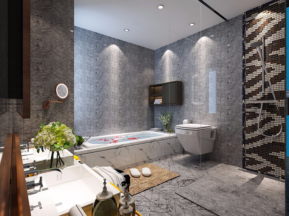 东方神韵新中式别墅装修效果图-顺德碧桂园豪园别墅310平米-别墅卫生间 东方神韵新中式别墅装修效果图-顺德碧桂园豪园别墅310平米-别墅卫生间