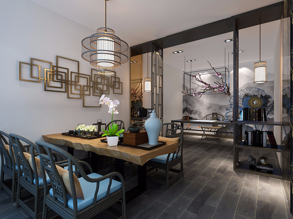 东方神韵新中式别墅装修效果图-顺德碧桂园豪园别墅310平米-别墅会客茶室 东方神韵新中式别墅装修效果图-顺德碧桂园豪园别墅310平米-别墅会客茶室