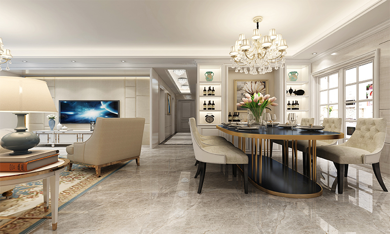 岭南水岸北欧室内设计风格三居135平米装修案例-餐厅 岭南水岸北欧室内设计风格三居135平米装修案例-餐厅