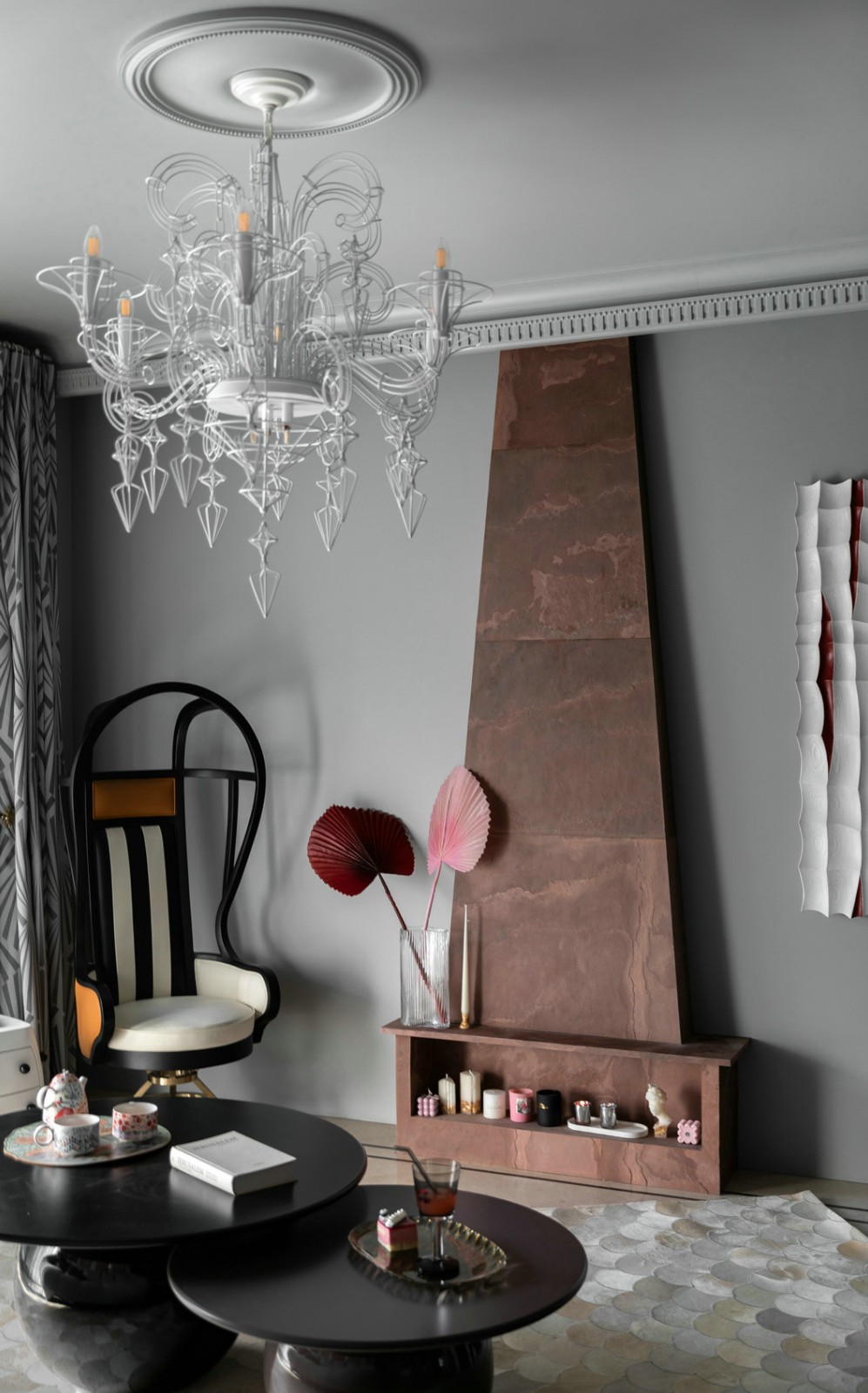 法式轻奢风格家装设计室内装修效果图-客厅茶几 法式轻奢风格家装设计室内装修效果图-客厅茶几