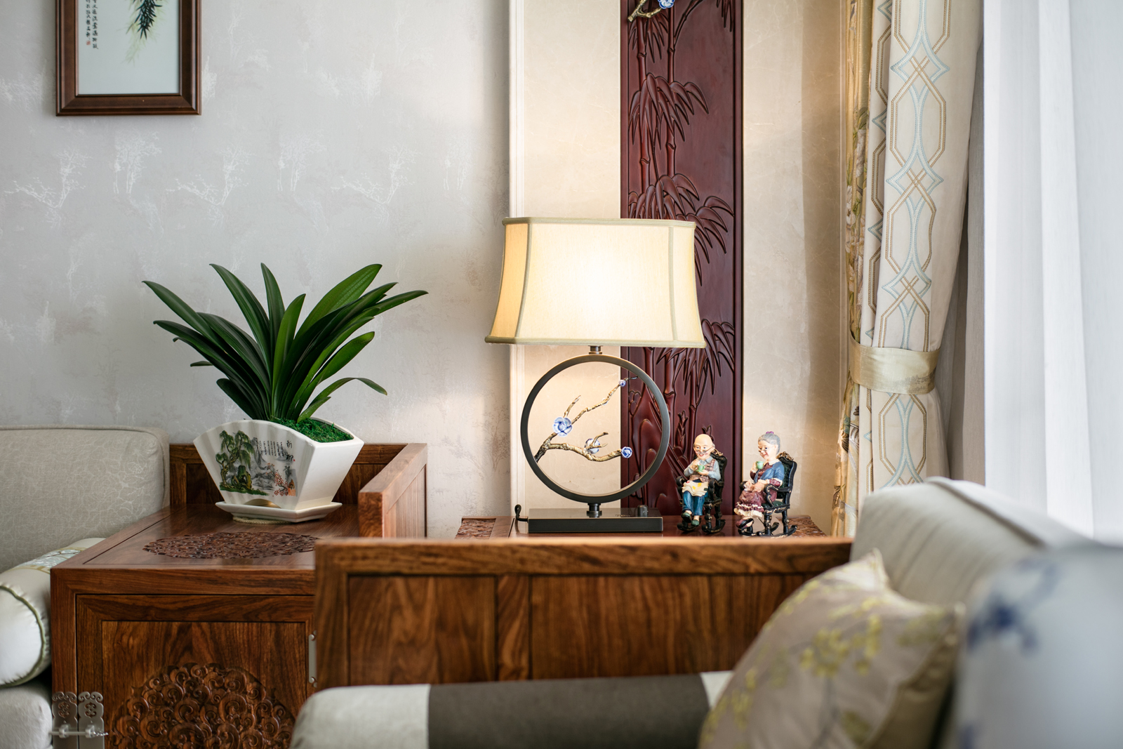 新中式风格家装设计室内装修效果图-客厅摆设品 新中式风格家装设计室内装修效果图-客厅摆设品