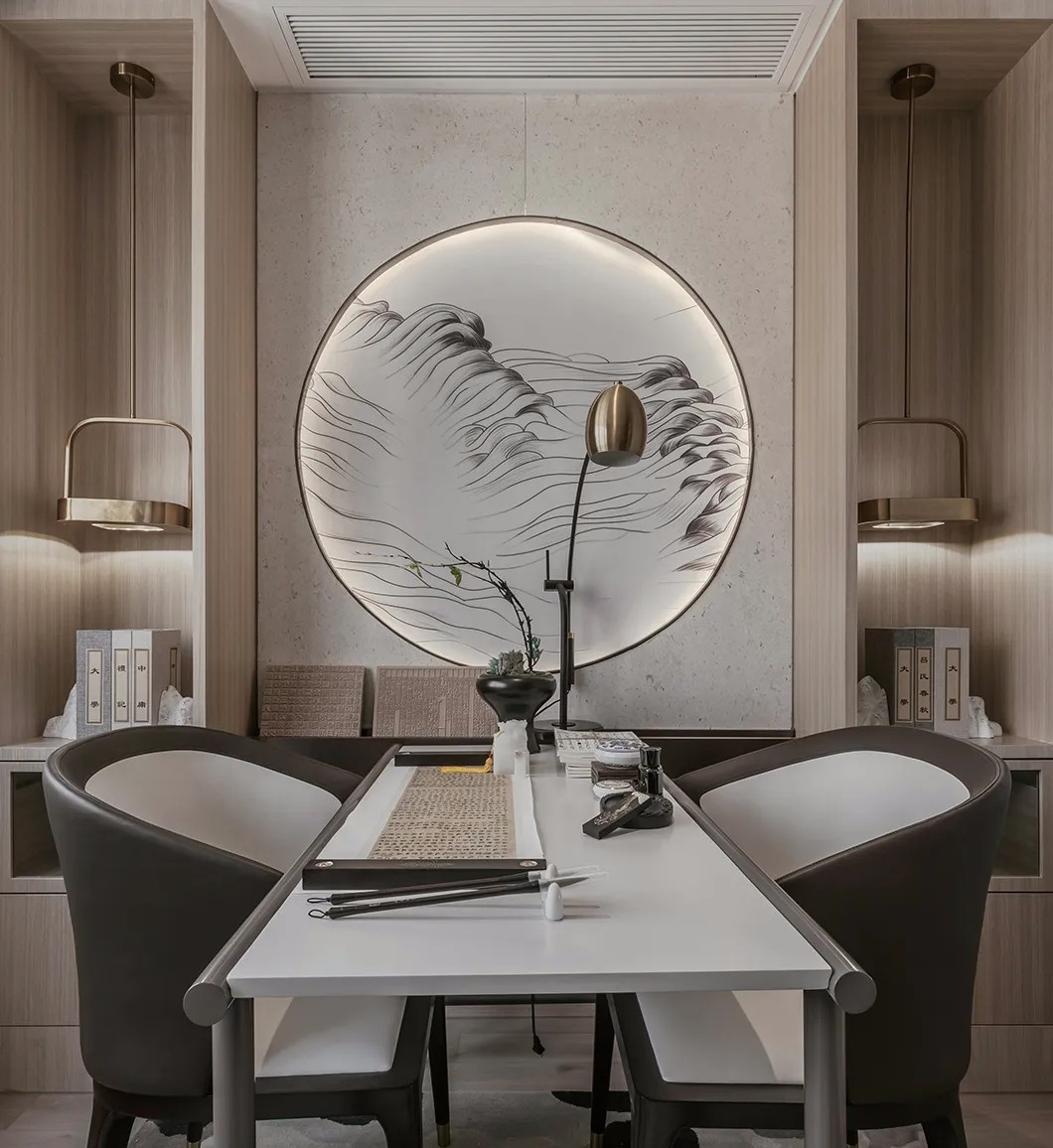 新中式风格家装设计室内装修效果图-书房 新中式风格家装设计室内装修效果图-书房