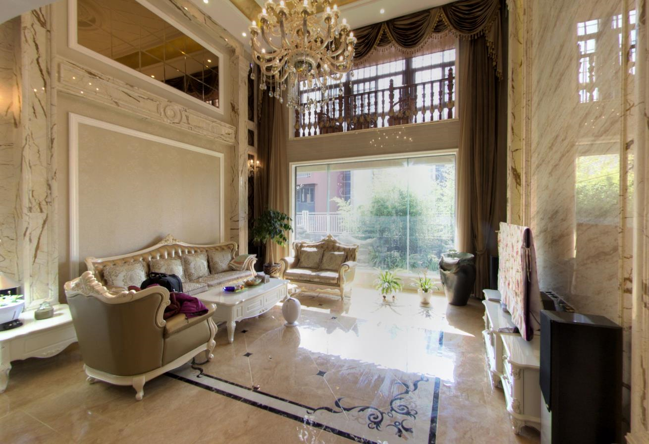 别墅装修欧式奢华风格-客厅全景 别墅装修欧式奢华风格-客厅全景