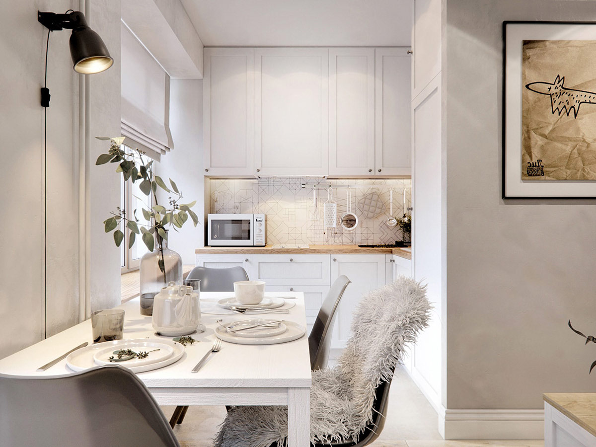 北欧简约风格家装设计室内装修效果图-餐厅 北欧简约风格家装设计室内装修效果图-餐厅