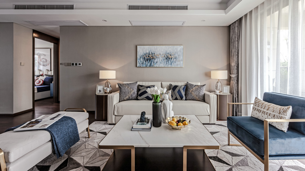 轻奢风格家装设计室内装修效果图-客厅 轻奢风格家装设计室内装修效果图-客厅