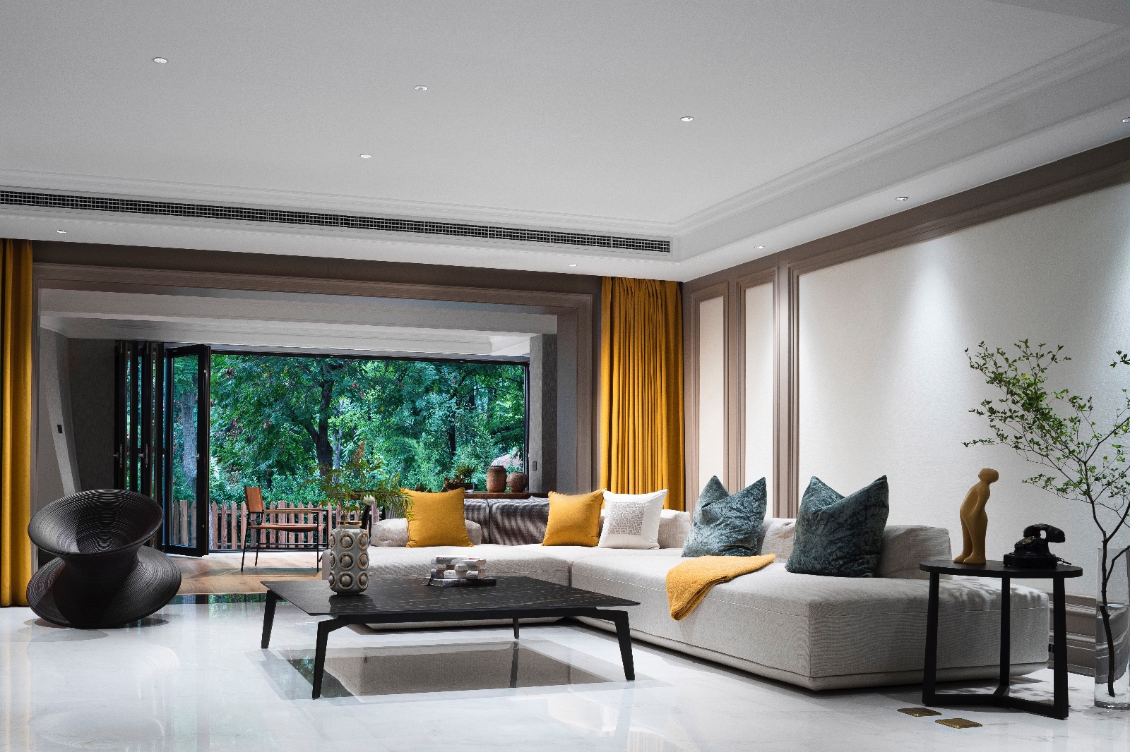 现代美式风格家装设计室内装修效果图-客厅 现代美式风格家装设计室内装修效果图-客厅