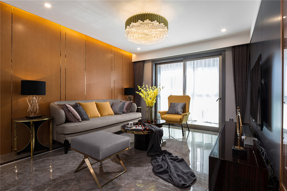 国悦九曲湾三居160平米轻奢风格室内装修案例-客厅 国悦九曲湾三居160平米轻奢风格室内装修案例-客厅