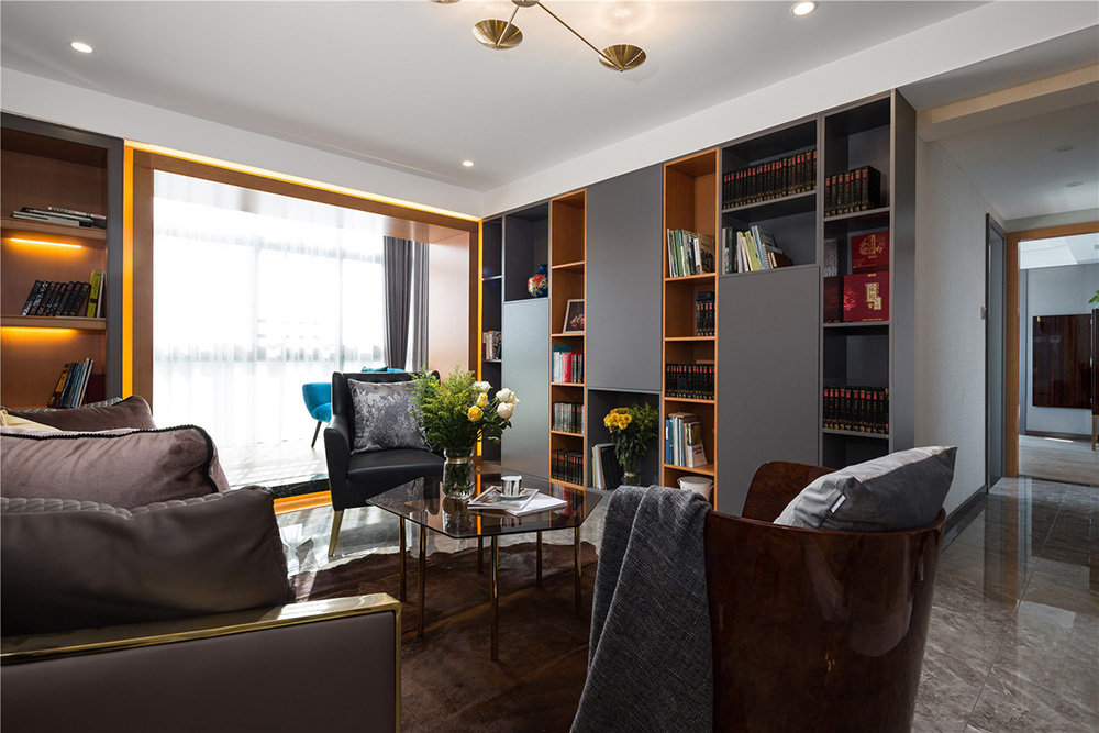 国悦九曲湾三居160平米轻奢风格室内装修案例-书房 国悦九曲湾三居160平米轻奢风格室内装修案例-书房