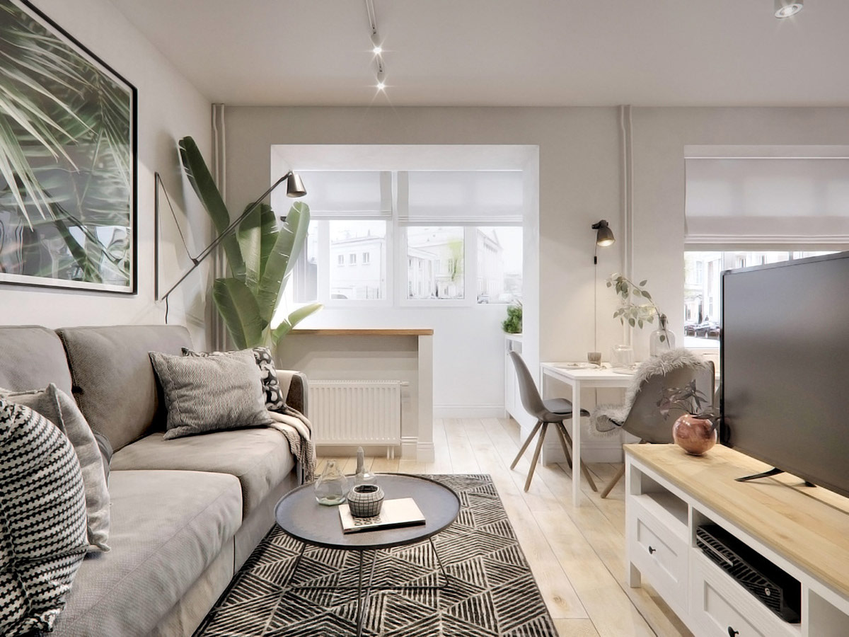 北欧简约风格家装设计室内装修效果图-客厅 北欧简约风格家装设计室内装修效果图-客厅