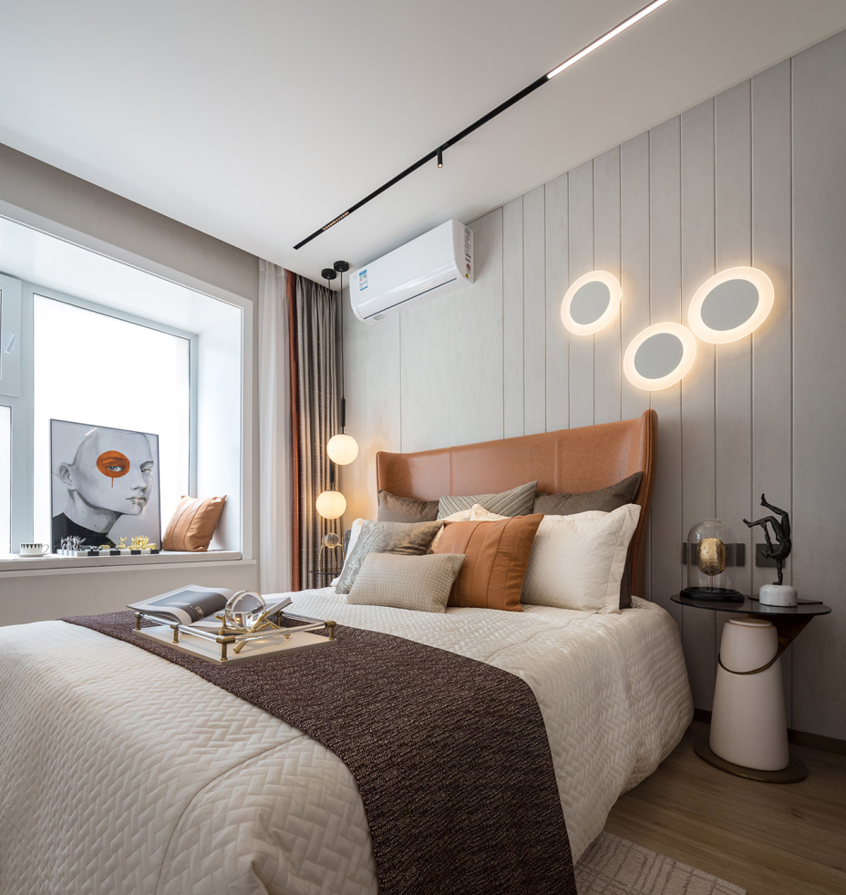 现代轻奢风格室内家装案例效果图-卧室 现代轻奢风格室内家装案例效果图-卧室