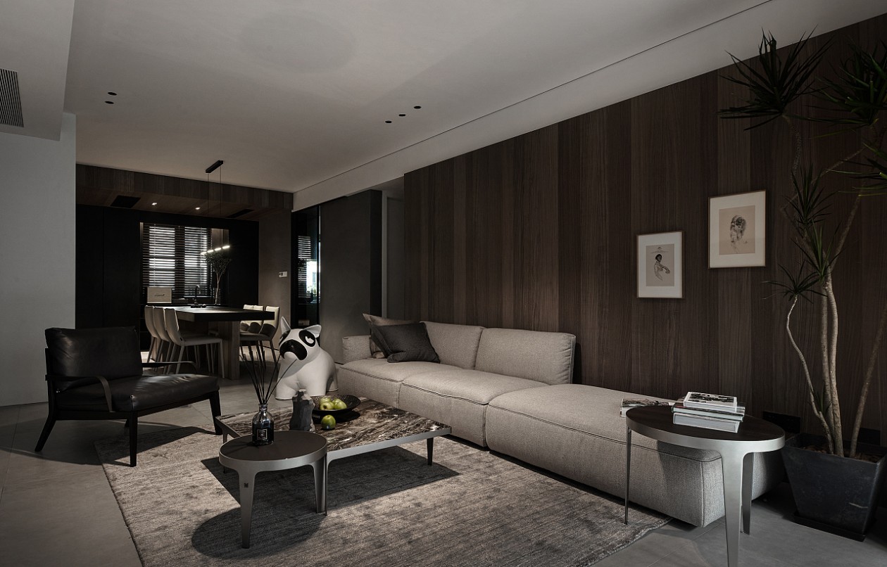 现代简约风格室内家装案例效果图-客餐厅 现代简约风格室内家装案例效果图-客餐厅