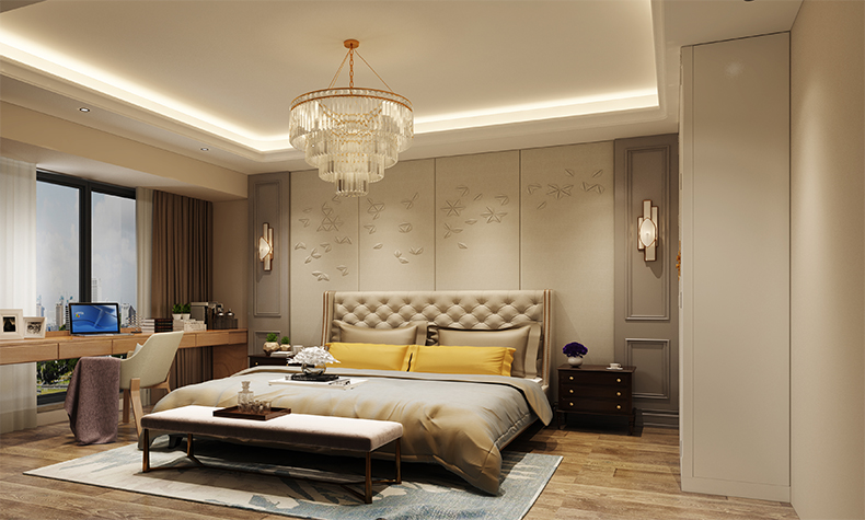 岭南水岸北欧室内设计风格三居135平米装修案例-客卧 岭南水岸北欧室内设计风格三居135平米装修案例-客卧