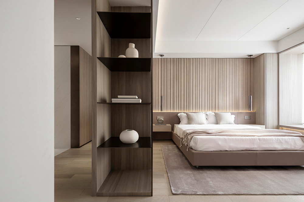 轻奢素雅风格室内家装案例效果图-卧室 轻奢素雅风格室内家装案例效果图-卧室